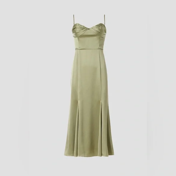 Reformation Sage Green Midi Dress - Picture 4 of 8